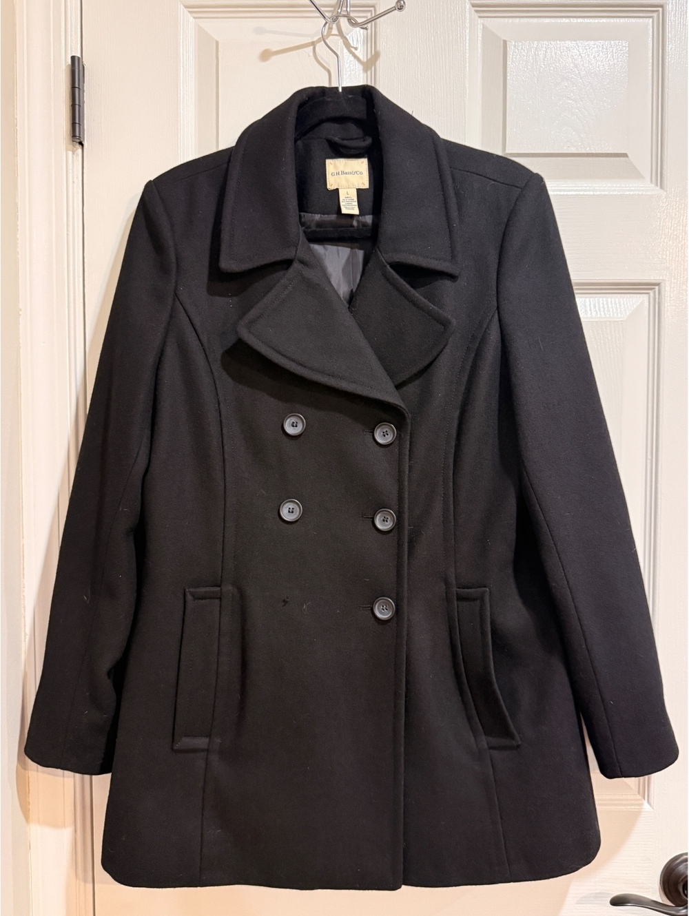 G.H. Bass & Co black peacoat